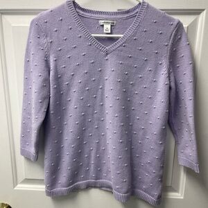 Croft & Barrow Light Purple V-Neck Sweater